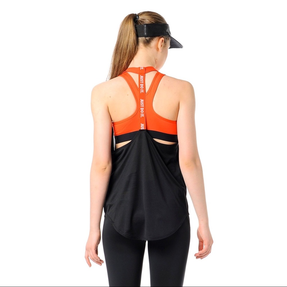 Nike Elastika Tank Top Black Red Small - image 1